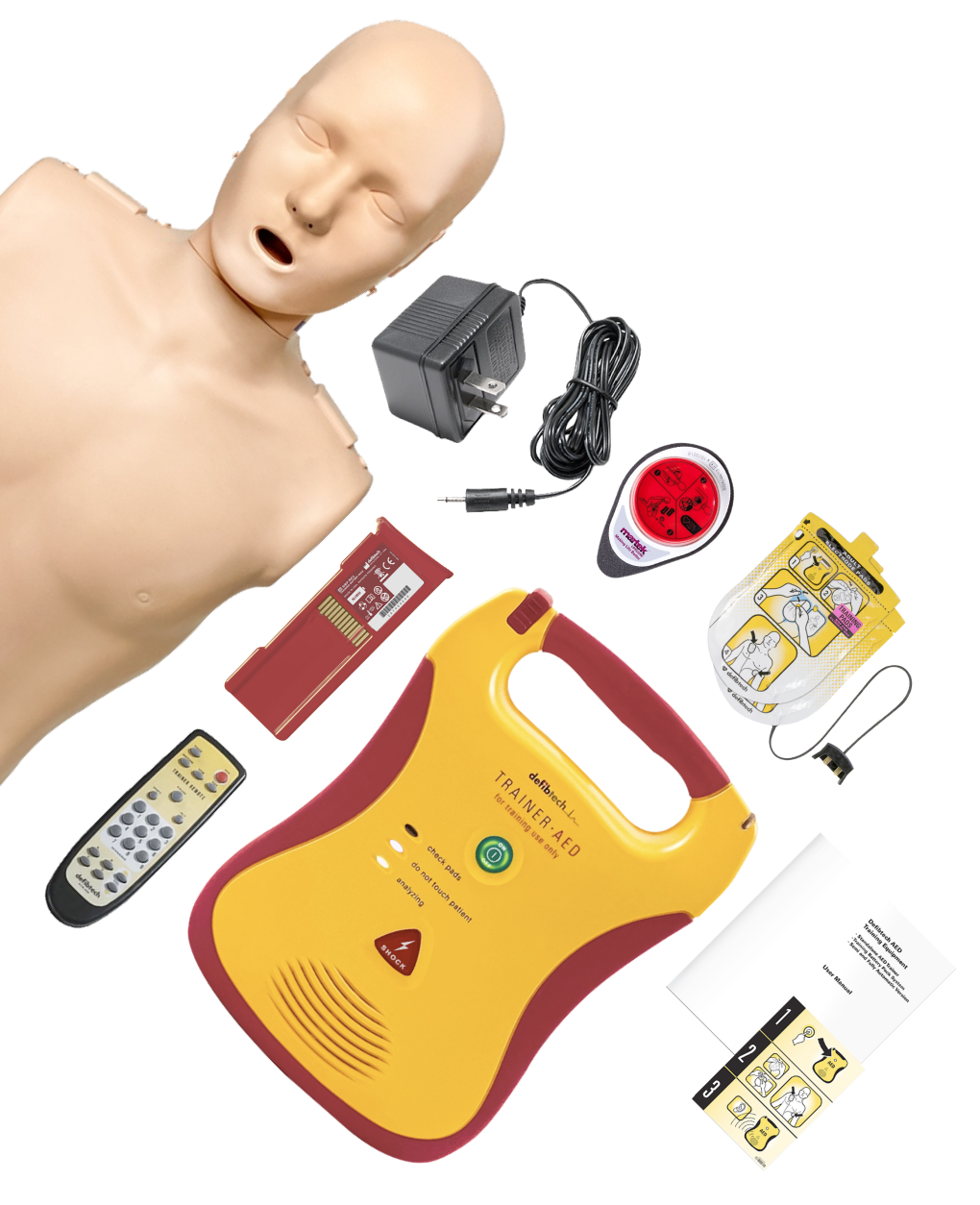 Here at Martek Lifecare, we stock and supply a wide range of training equipment which is perfect to help train your team on how to correctly use a defibrillator.